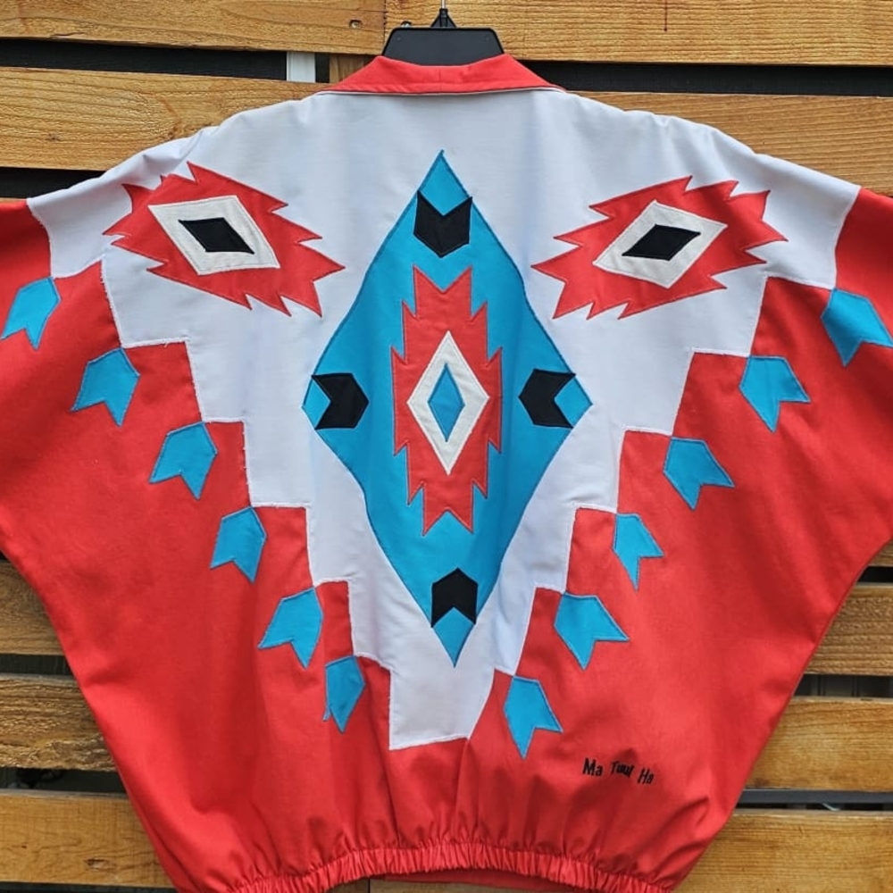 Vibrant Geometric Kimono Jacket